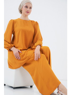 Ayrobin Tunik Pantolon Alt Üst Takım 6712 - Hardal