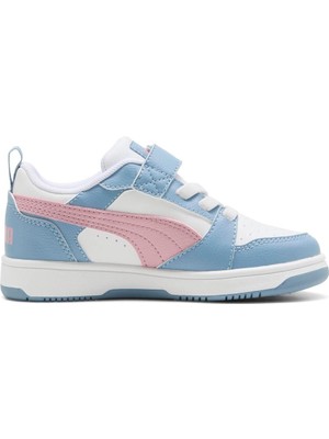 Puma Rebound V6  Beyaz-Pembe Çocuk Günlük Ayakkabı