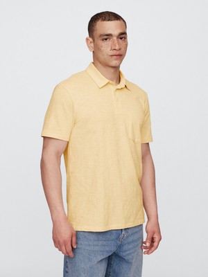 Gap Erkek Sarı Cepli Polo T-Shirt