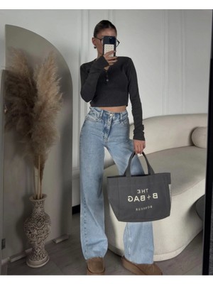 Mall Of Gkc  Yıkamalı Crop