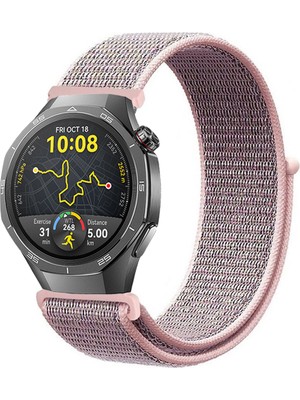 Tagomoon Huawei Watch Gt5 Pro 46MM ile Uyumlu Kordon Kumaş Desenli Cırt Cırtlı Spor Kayış