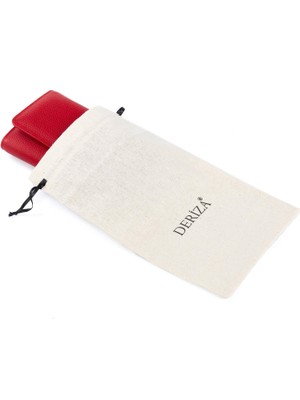 Deriza Optima Hakiki Kadın Deri Cüzdan Kırmızı