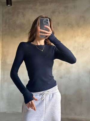 Mall Of Gkc Parmak Geçmeli Buzi Body - Lacivert