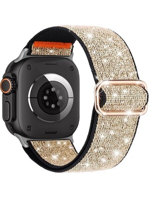 Alstrap Apple Watch 11/10 42MM Seri 4-5-6-7-8-9 Uyumlu 38-40-41MM Kumaş Elastik Kordon Kayış