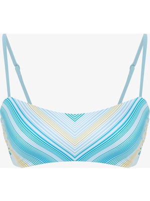 Çizgili Renkli Nell Bandeau Bikini Üstü