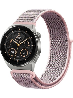 Tagomoon Huawei Watch Gt3 Pro 46MM Uyumlu Kordon Kumaş Desenli Cırt Cırtlı Spor Kayış