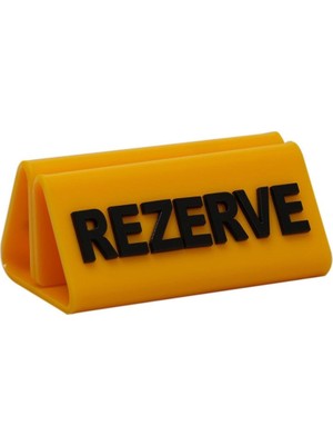 Pleksi Adisyonlu Kafe&restoran Masa Rezerve Yazısı - Sarı Zemin Siyah Yazı - 5 Adet