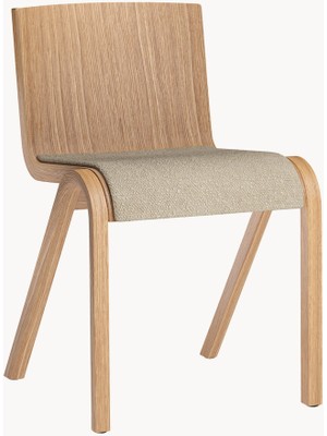 Ready Dining Ahşap Sandalye – Açık Renk Meşe Kaplama, Istiflenebilir