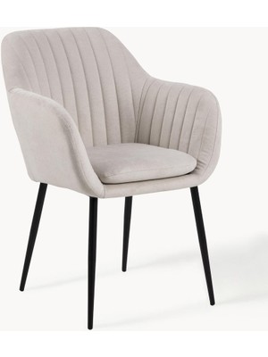 Emilia Ahşap Ayaklı Koltuk: Açık Gri, Konforlu, Dayanıklı
