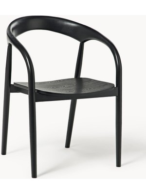 Camille Kolları Ahşap Oturum Minderli Sandalye – Zamansız Estetik & Dayanıklı Konfor