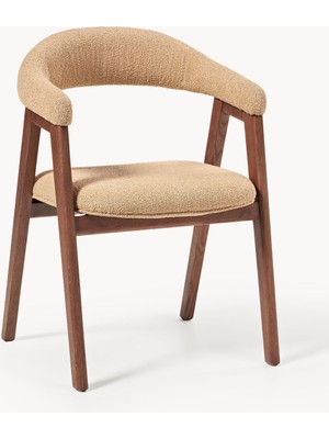 Nik Kolçaklı Sandalye - Taupe Döşemeli, Modern Tasarım