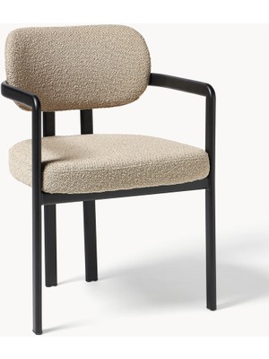 Adrien Bouclé Kollu Sandalye – 3 Ayaklı Tasarım, 100.000 Martindale, Modern ve Şık