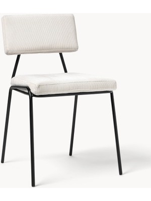 Mats Kord Kaplamalı Sandalye Seti (2 Adet) – Antrasit, Modern ve Konforlu Tasarım