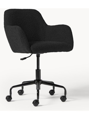 Lucie Kadife Ofis Sandalyesi: Taupe Rengi, Yüksekliği Ayarlanabilir, Şık ve Fonksiyonel
