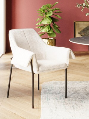 Bess Kolçaklı Sandalye - Koyu Gri, Zamansız Tasarım