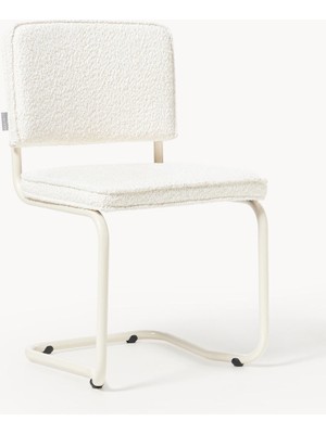 Kink Teddy Kumaş Konsol Sandalye - Nugat Rengi, 2 Adet