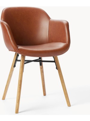 Fiji Kollu Sandalye – Altrosa Renkli Şık Oturum ve Masif Meşe Ayaklı Tasarım