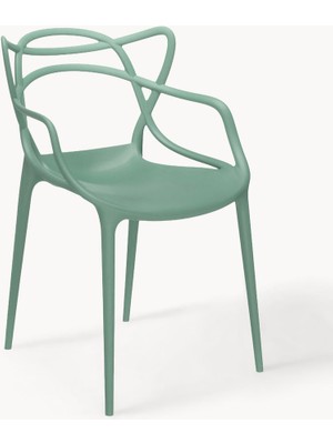 Kartell Masters Sandalye Seti (2 Adet): Beyaz, Istiflenebilir
