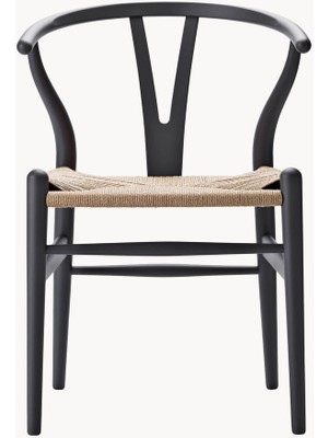 Hans J. Wegner CH24 Wishbone Sandalye: Meşe, El Örgüsü Oturma Alanlı

