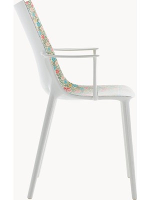 H.h.h. Kolçaklı Sandalye - Parlak Beyaz, Renkli Grafik Tasarım