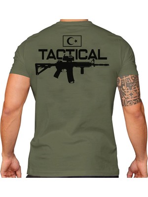 Alfa Giyim Alfa Tactical  Baskılı Tişört Siyah