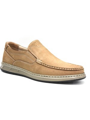 Kindep (Showmen) Hakiki Deri Mokosen Poli Hafif Taban Günlük Erkek Comfort Ayakkabı Kum