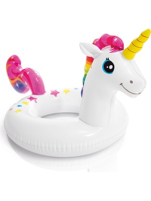 intex Wet Set Collectıon Unikon Figürlü Çocuk Havuz Deniz Simidi 58 cm 3-6 Yaş