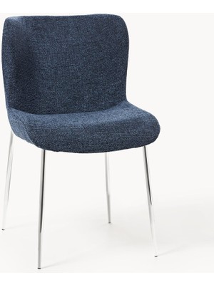 Tess Döşemeli Sandalye - 35.000 Martindale Kumaş, Modern Siluet, Metal Ayaklı
