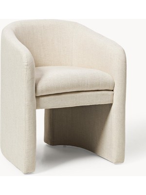 Mairo Bouclé Kolçaklı Sandalye - Koyu Mavi, Konforlu Tasarım