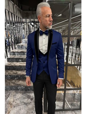 Damatlık Yelekli Takım Elbise