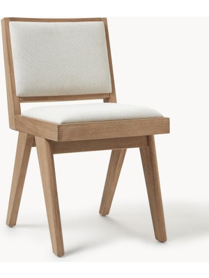 Sissi Ahşap Sandalye - Krem Döşemeli, Ikonik Tasarım, Fsc® Sertifikalı Gövde