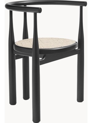 Bukowski Meşe Kolçaklı Sandalye - Fransız Hasırı, Benzersiz Tasarım