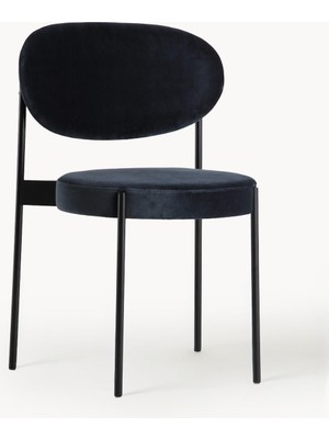 Verner Panton Tasarımı Series 430 Yünlü Döşemeli Sandalye – Bej & Beyaz