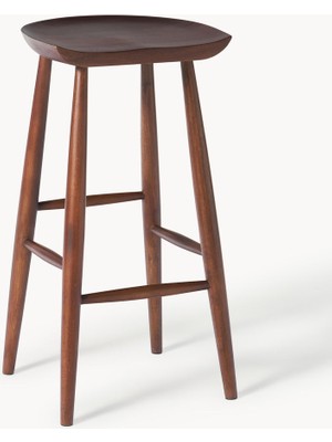 Nino Mango Ağacı Bar Taburesi – 100 cm Tezgâh Yüksekliği Için, Rustik Siyah Tasarım