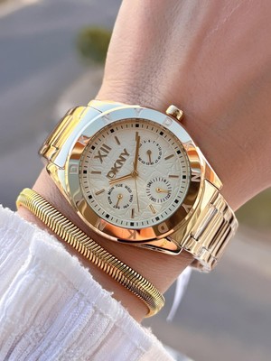 Dkny Çelik Kasa ve Kordon 5 Atm Suya Dayanıklı 2 Yıl Garantili Kadın Kol Saati+Bileklik DKNY.015M0035