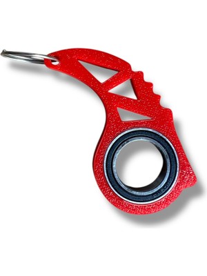Keyrambit Rulmanlı Kırmızı Dönen Anahtarlık – 1 Adet