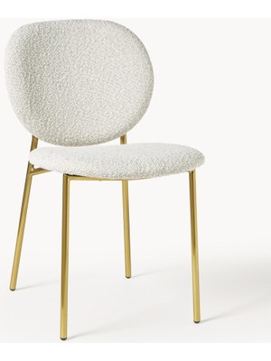 Ulrica Buklet Döşemeli Sandalye Seti (2 Adet): Taupe, Martindale Testli
