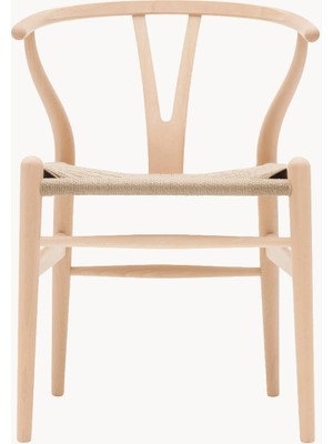 Hans J. Wegner CH24 Wishbone Sandalye - El Örgüsü Oturaklı