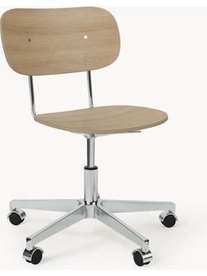 Co Ayarlanabilir Ahşap Ofis Sandalyesi - Ergonomik Meşe Tasarım