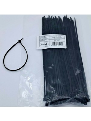 Cırt 2,5mm x 200MM Kablo Bağı Ithal Siyah (100 Adet)