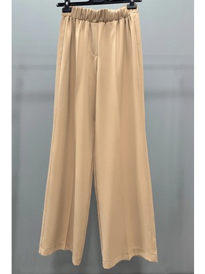 Sentez Colmar Beli Lastikli Geniş Pantolon Camel 5580