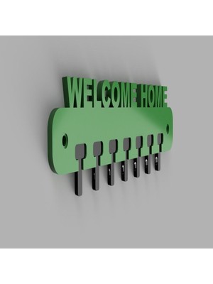 BYR Hoş Geldiniz Ev / Anahtar Tutucu ile Anahtar Askı Evi (Sadece Plastik Aparattır!!!) 3D