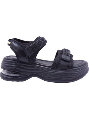 Payetli Platform Sandalet 25Y417-1 ( Kalıbı 1 Numara Küçüktür )