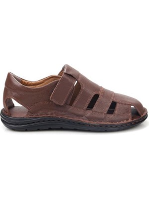Pisagor PS-33760 Erkek Ortopedik Deri Günlük Sandalet Ayakkabı