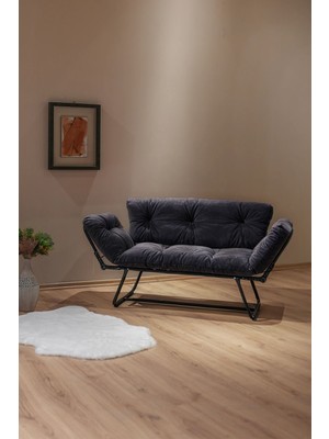 Yatak Olabilen Mekanizmalı Ikili Kanepe Kolları Açılan Yataklı Koltuk