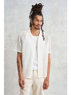 Didcot Beyaz Dantel Gömlek - Rahat Kesim, Şık ve Katmanlı Kullanım Için Ideal