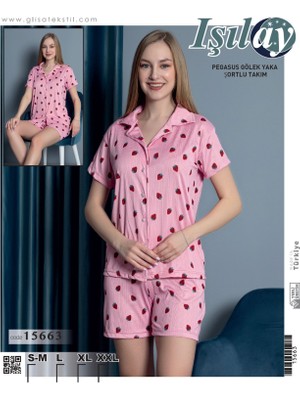 Çilekli Kısa Kollu Şortlu Takım