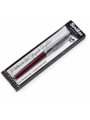 Kişiye Özel Scrikss Dolma Kalem - Bordo Gövdeli