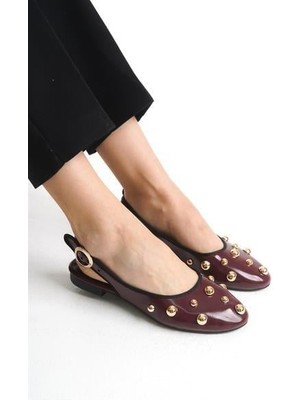 Kadın Infrn Bordo Rugan Extra Yumuşak Troklu Babet