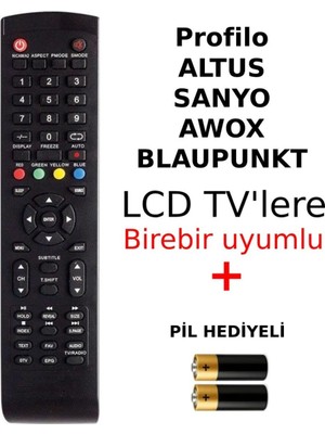Profilo Altus Sanyo Awox Blaupunkt LCD Tv’lerle Uyumlu Kumanda